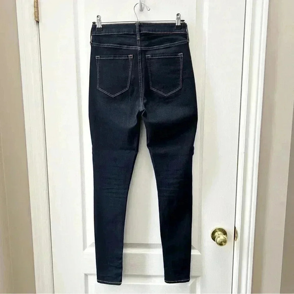 Old Navy Rockstar High Rise Skinny Jeans Dark Wash Blue Denim Size 2/26 - Picture 5 of 15